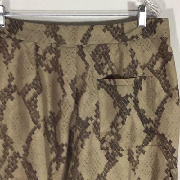 ASOS Pants Women’s Snakeskin Cargo Wide Leg Pockets High Rise Size 12 - Picture 6 of 14